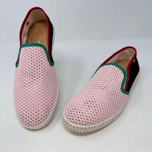 Rivieras Classic Match Slip‎ On Mesh Moccasin Sneaker Pink Size 39